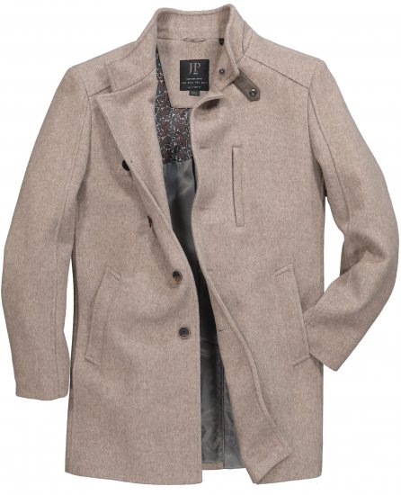 JP1880 Coat Wool Blend Beige Melange - Bundy - Bundy Nadmerné Veľkosti 2XL-8XL