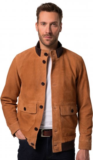 JP1880 Jacket Leather Lamb Nappa Brown - Bundy - Bundy Nadmerné Veľkosti 2XL-8XL