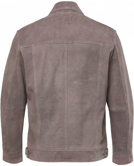 JP1880 Leather Jacket Lamskin Suede Grey - Bundy - Bundy Nadmerné Veľkosti 2XL-8XL