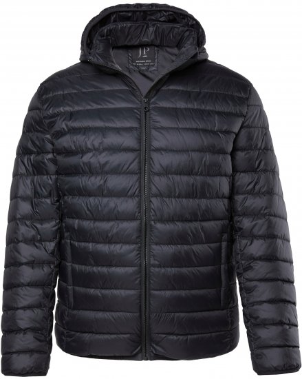 JAY-PI Lightly Quilted Jacket with a Hoodie Black - Bundy - Bundy Nadmerné Veľkosti 2XL-8XL