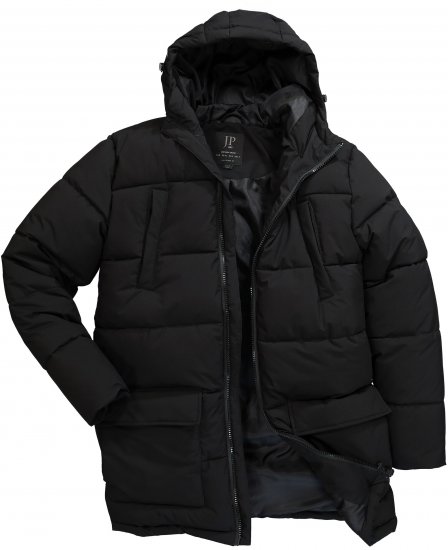 JP1880 Quilted Parka with Multiple Pockets Black - Bundy - Bundy Nadmerné Veľkosti 2XL-8XL