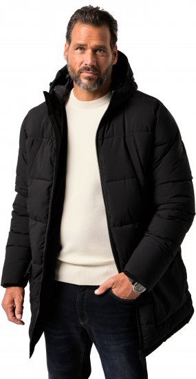 JP1880 Quilted Parka with Multiple Pockets Black - Bundy - Bundy Nadmerné Veľkosti 2XL-8XL