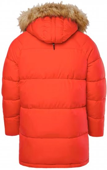 JP1880 Parka Quilted Faux Fur Hood Red - Bundy - Bundy Nadmerné Veľkosti 2XL-8XL