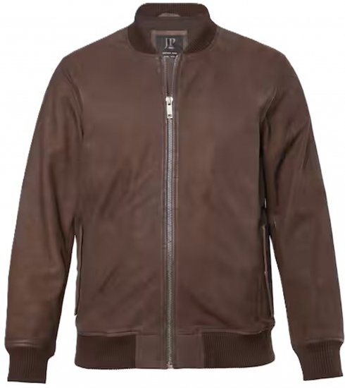 JP1880 Jacket Buffed Nubuck Lamb Leather Brown - Bundy - Bundy Nadmerné Veľkosti 2XL-8XL