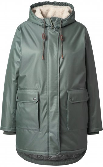 Ulla Popken HYPRAR Fleece Lined Jacket Grey - Bundy - 