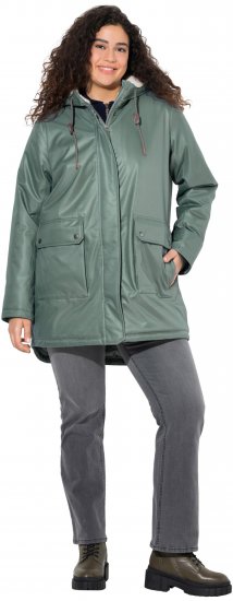 Ulla Popken HYPRAR Fleece Lined Jacket Grey - Bundy - 