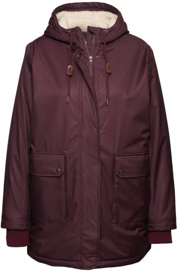Ulla Popken HYPRAR Fleece Lined Jacket Dark Ruby - Bundy - 