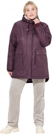 Ulla Popken HYPRAR Fleece Lined Jacket Dark Ruby - Bundy - 