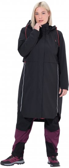 Ulla Popken Extra Long Functional Coat Black - Bundy - 
