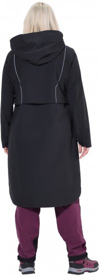 Ulla Popken Extra Long Functional Coat Black - Bundy - 