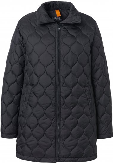 Ulla Popken HYPRAR Water-Repellent Quilted Jacket Black - Bundy - 