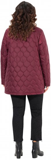 Ulla Popken HYPRAR Water-Repellent Quilted Jacket Wine Red - Bundy - 