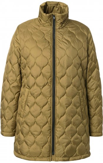 Ulla Popken HYPRAR Water-Repellent Quilted Jacket Dark Mustard Yellow - Bundy - 