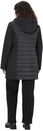 Ulla Popken HYPRAR Mixed Texture Water-Repellent Jacket Black - Bundy - 