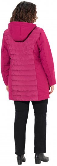 Ulla Popken HYPRAR Mixed Texture Water-Repellent Jacket Ruby - Bundy - 