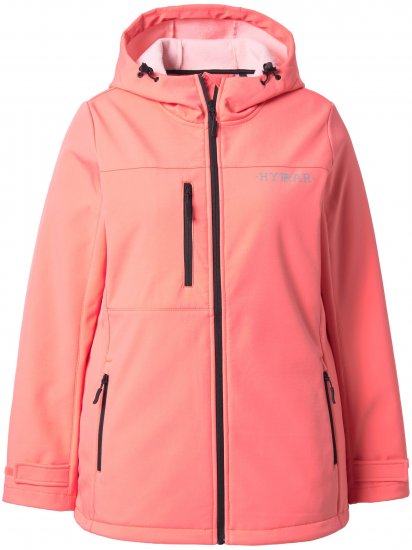 Ulla Popken HYPRAR Softshell Fleece Lined Jacket Coral - Bundy - 