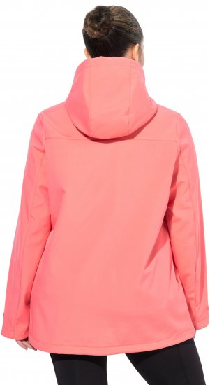 Ulla Popken HYPRAR Softshell Fleece Lined Jacket Coral - Bundy - 