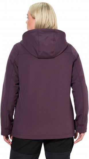 Ulla Popken HYPRAR Softshell Fleece Lined Jacket Dark Blackberry - Dámske opasky - 