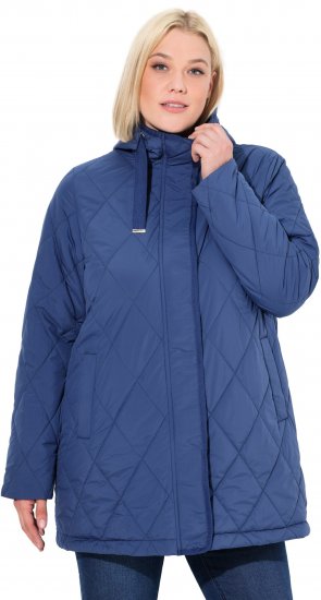 Ulla Popken HYPRAR Quilted Water-Repellent Jacket Medium Blue - Bundy - 