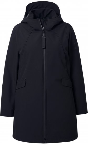 Ulla Popken HYPRAR Water Repellent Softshell Jacket Black - Bundy - 