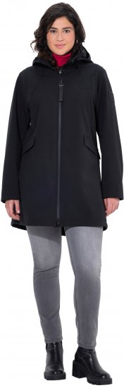Ulla Popken HYPRAR Water Repellent Softshell Jacket Black - Bundy - 