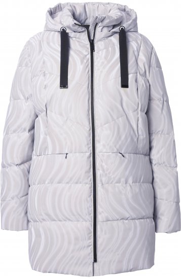 Ulla Popken HYPRAR Wave Quilted Water-Repellent Jacket Off-White - Bundy - 