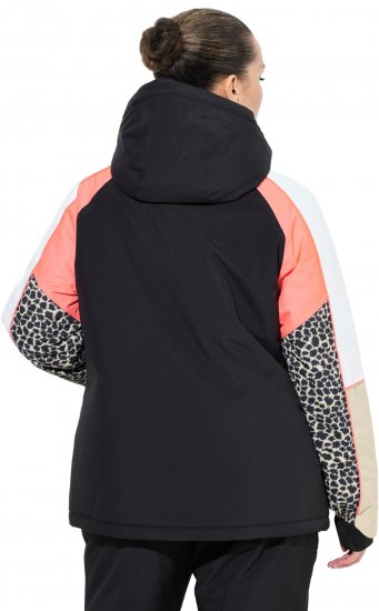 Ulla Popken HYPRAR Patchwork Sleeve Performance Jacket Black - Bundy - 