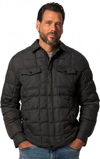 JP1880 Quilted Shirt Collar Jacket TALL Anthracite - TALL bundy - 