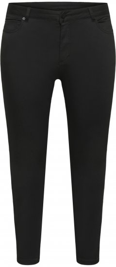 Kaffe Curve Dina Slim džínsy v skrátenej dĺžke Čierna - Džíny & Nohavice vo Veľkých Veľkostiach – Plus Size - 