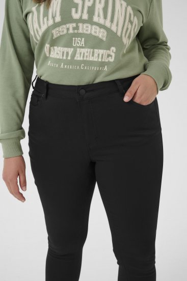 Kaffe Curve Dina Slim džínsy v skrátenej dĺžke Čierna - Džíny & Nohavice vo Veľkých Veľkostiach – Plus Size - 