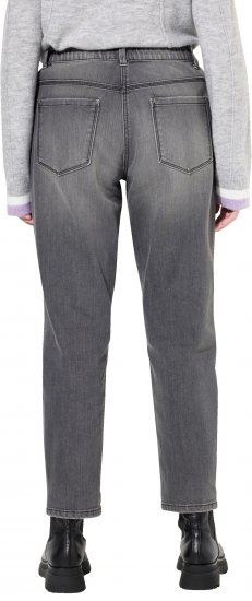 Ulla Popken Distressed Stretch Fit Boyfriend Jeans Dark Denim Blue - Džíny & Nohavice vo Veľkých Veľkostiach – Plus Size - 