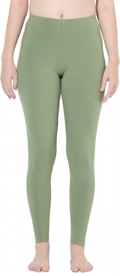 Ulla Popken Basic Stretch Knit Ankle Length Leggings Olive - Džíny & Nohavice vo Veľkých Veľkostiach – Plus Size - 