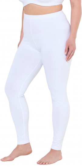 Ulla Popken Basic Stretch Knit Ankle Length Leggings Snow White - Džíny & Nohavice vo Veľkých Veľkostiach – Plus Size - 