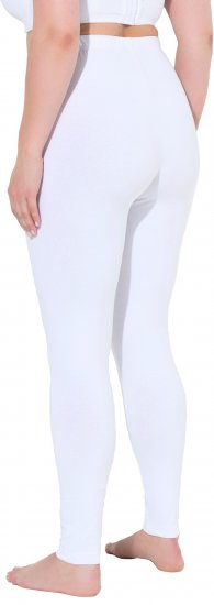 Ulla Popken Basic Stretch Knit Ankle Length Leggings Snow White - Džíny & Nohavice vo Veľkých Veľkostiach – Plus Size - 