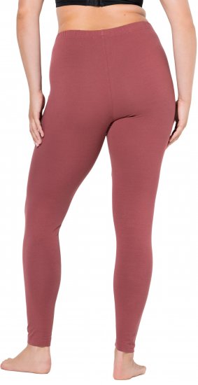 Ulla Popken Basic Stretch Knit Ankle Length Leggings Brick Red - Džíny & Nohavice vo Veľkých Veľkostiach – Plus Size - 