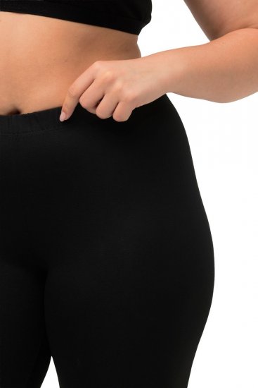 Ulla Popken Viscose Spandex Leggings Black - Nohavice - Nohavice pre ženy vo veľkých veľkostiach