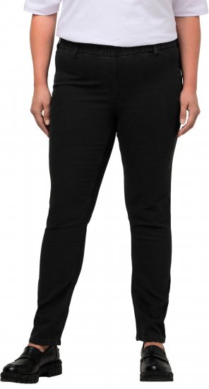 Ulla Popken Denim Look All Elastic Pocket Sienna Jeggings Black - Džíny & Nohavice vo Veľkých Veľkostiach – Plus Size - 