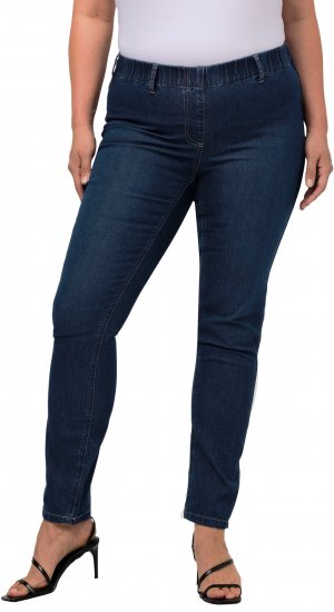Ulla Popken Denim Look All Elastic Pocket Sienna Jeggings Blue Denim - Džíny & Nohavice vo Veľkých Veľkostiach – Plus Size - 