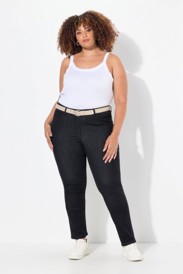 Ulla Popken Sammy Fit Slim Leg Stretch Jeans Black - Džínsy - Dámske džínsy veľkých veľkostí
