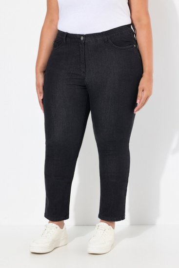 Ulla Popken Sammy Fit Slim Leg Stretch Jeans Black - Džínsy - Dámske džínsy veľkých veľkostí