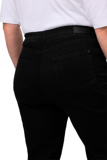 Ulla Popken Straight Leg Mandy Fit Stretch Jeans Black - Džínsy - Dámske džínsy veľkých veľkostí