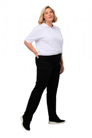 Ulla Popken Straight Leg Mandy Fit Stretch Jeans Black - Džínsy - Dámske džínsy veľkých veľkostí