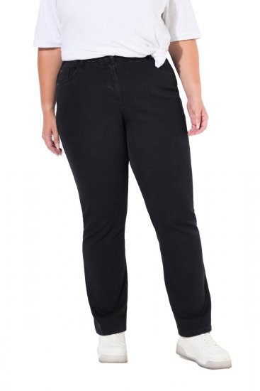 Ulla Popken Straight Leg Mandy Fit Stretch Jeans Black - Džínsy - Dámske džínsy veľkých veľkostí