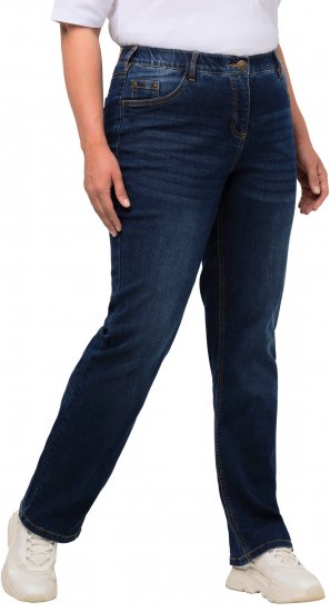 Ulla Popken Straight Leg Mandy Fit Stretch Jeans Blue Denim - Džíny & Nohavice vo Veľkých Veľkostiach – Plus Size - 