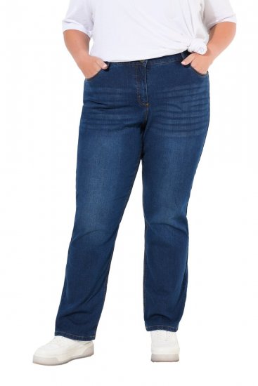 Ulla Popken Straight Leg Mandy Fit Stretch Jeans Blue Denim - Džínsy - Dámske džínsy veľkých veľkostí