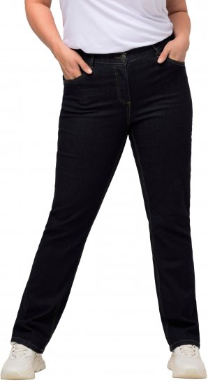 Ulla Popken Straight Leg Mandy Fit Stretch Jeans Dark Blue Denim - Džíny & Nohavice vo Veľkých Veľkostiach – Plus Size - 