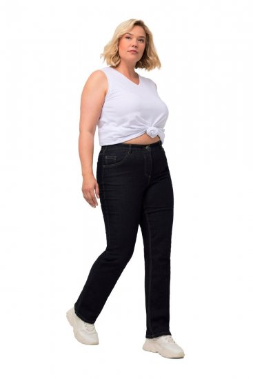 Ulla Popken Straight Leg Mandy Fit Stretch Jeans Dark Blue Denim - Džínsy - Dámske džínsy veľkých veľkostí