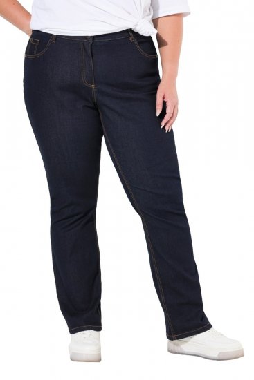 Ulla Popken Straight Leg Mandy Fit Stretch Jeans Dark Blue Denim - Džínsy - Dámske džínsy veľkých veľkostí