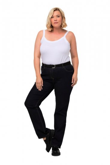 Ulla Popken Marie Fit Bootcut Stretch Jeans Dark Blue Denim - Ulla Popken - Ulla Popken oblečenie nadmerných veľkostí