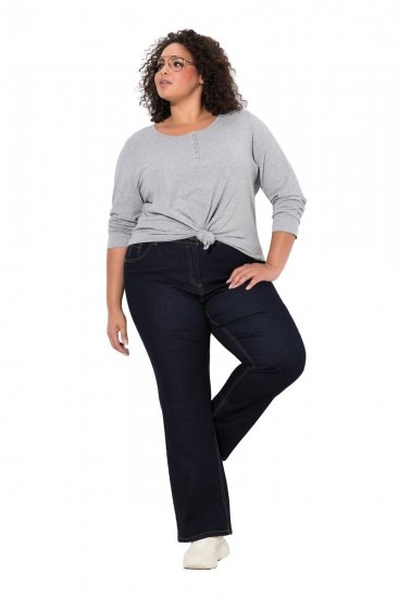 Ulla Popken Marie Fit Bootcut Stretch Jeans Dark Blue Denim - Ulla Popken - Ulla Popken oblečenie nadmerných veľkostí